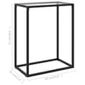 Miniatyrbillede 7 af 8: vidaXL konsolbord 60x35x75 cm hærdet glas transparent -  Sideborde