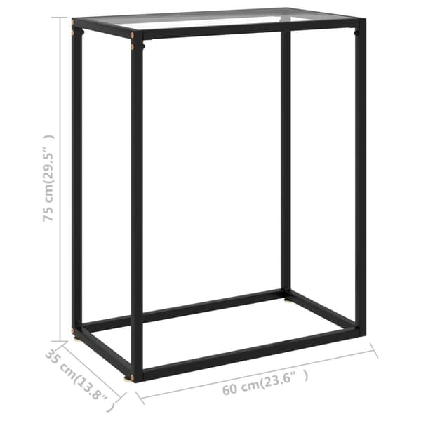 vidaXL konsolbord 60x35x75 cm hærdet glas transparent -  Sideborde