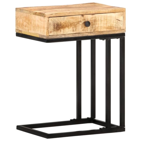 vidaXL U-muotoinen sivupöytä 45x30x61cm täysi mangopuu - Apupöydät