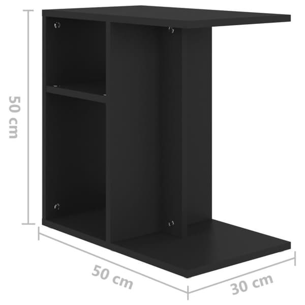 vidaXL sidebord 50x30x50 cm konstrueret træ sort -  Sideborde