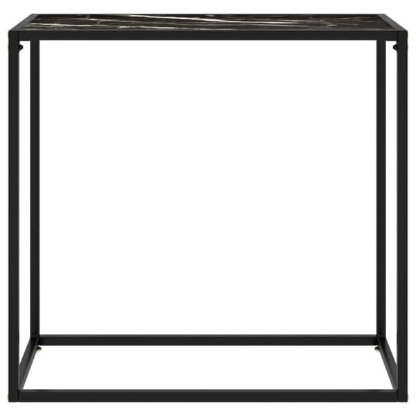 vidaXL Konsolbord svart 80x35x75 cm härdat glas -  Avlastningsbord