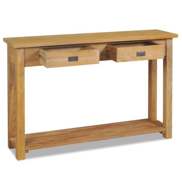 vidaXL Konsolbord i massiv teak 120x30x80 cm -  Avlastningsbord