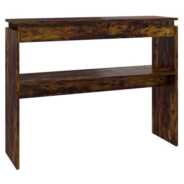 vidaXL konsolbord 102x30x80 cm konstrueret træ røget egetræsfarve - Sideborde