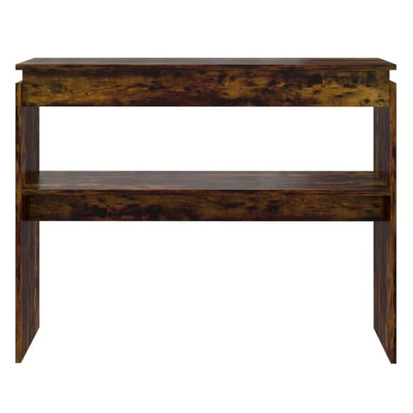 vidaXL konsolbord 102x30x80 cm konstrueret træ røget egetræsfarve - Sideborde