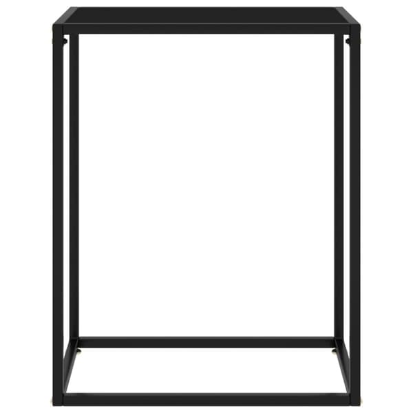 vidaXL konsolbord 60x35x75 cm hærdet glas sort -  Sideborde