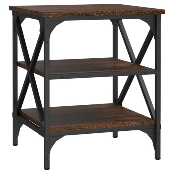vidaXL sideborde 2 stk. 40x42x50 cm konstrueret træ brun egetræsfarve - Sideborde