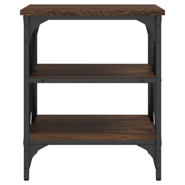 vidaXL sideborde 2 stk. 40x42x50 cm konstrueret træ brun egetræsfarve - Sideborde