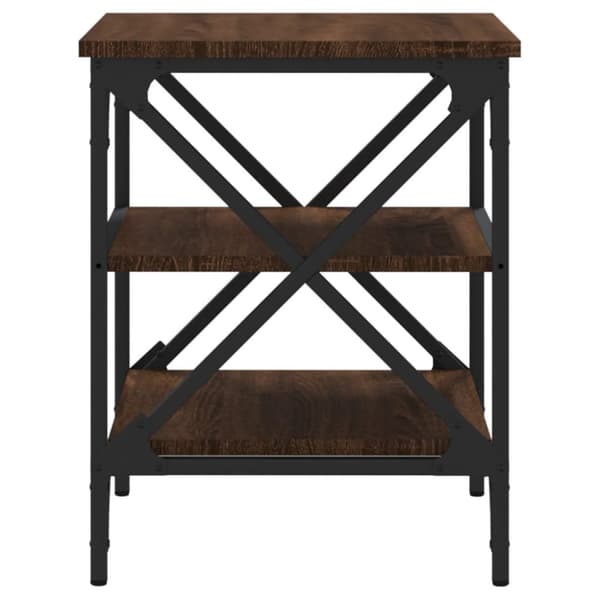vidaXL sideborde 2 stk. 40x42x50 cm konstrueret træ brun egetræsfarve - Sideborde