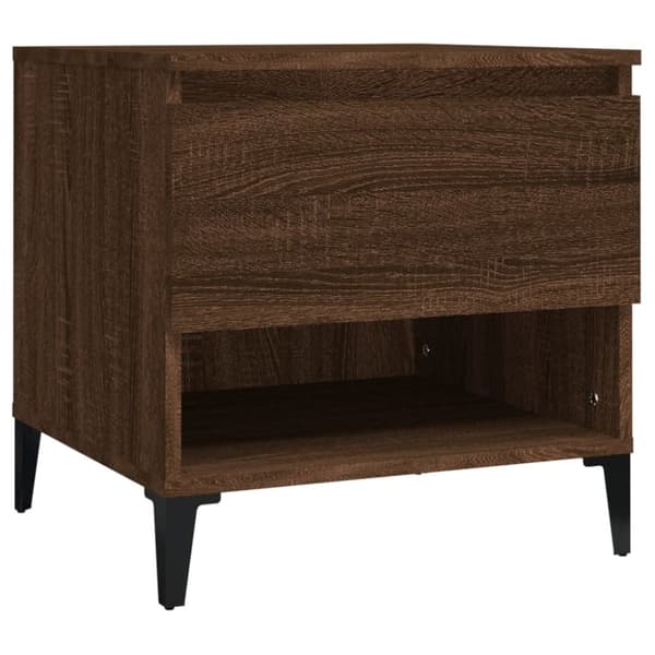 vidaXL sideborde 2 stk. 50x46x50 cm konstrueret træ brun egetræsfarve - Sideborde