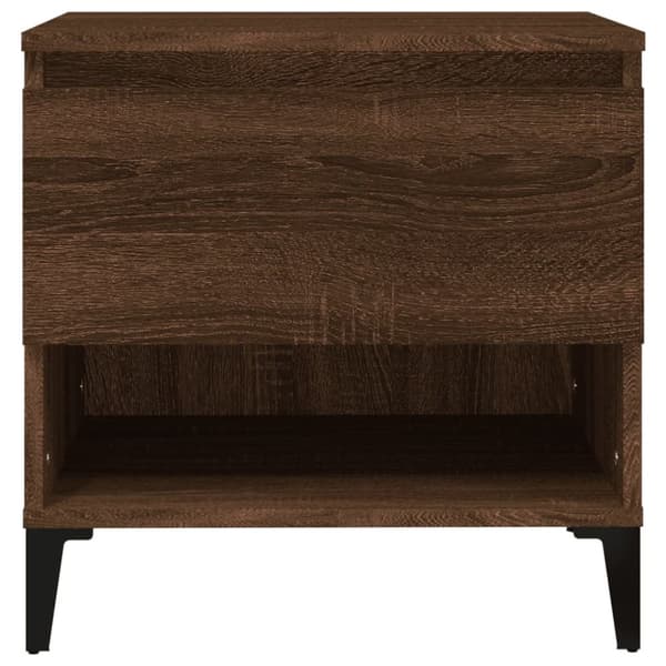 vidaXL sideborde 2 stk. 50x46x50 cm konstrueret træ brun egetræsfarve - Sideborde