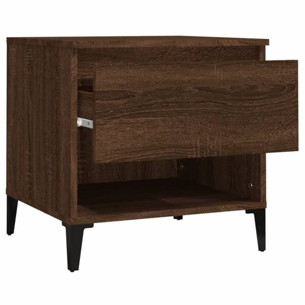 vidaXL sideborde 2 stk. 50x46x50 cm konstrueret træ brun egetræsfarve - Sideborde