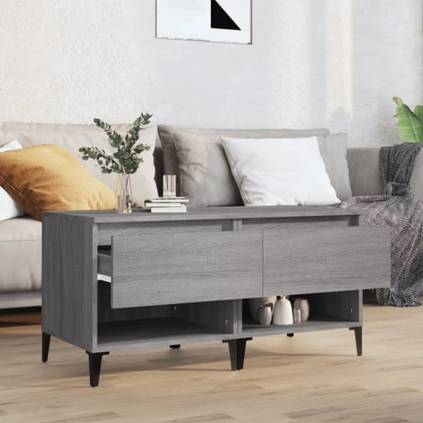 vidaXL sideborde 2 stk. 50x46x50 cm konstrueret træ grå sonoma-eg -  Sideborde