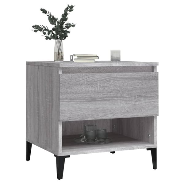 vidaXL sideborde 2 stk. 50x46x50 cm konstrueret træ grå sonoma-eg -  Sideborde