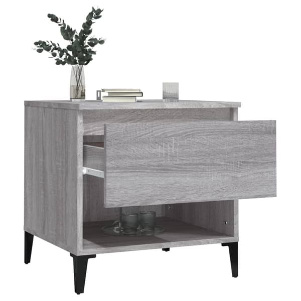 vidaXL sideborde 2 stk. 50x46x50 cm konstrueret træ grå sonoma-eg -  Sideborde
