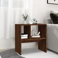 Miniatyrbillede 4 af 11: vidaXL sidebord 50x30x50 cm konstrueret træ brun egetræ -  Sideborde