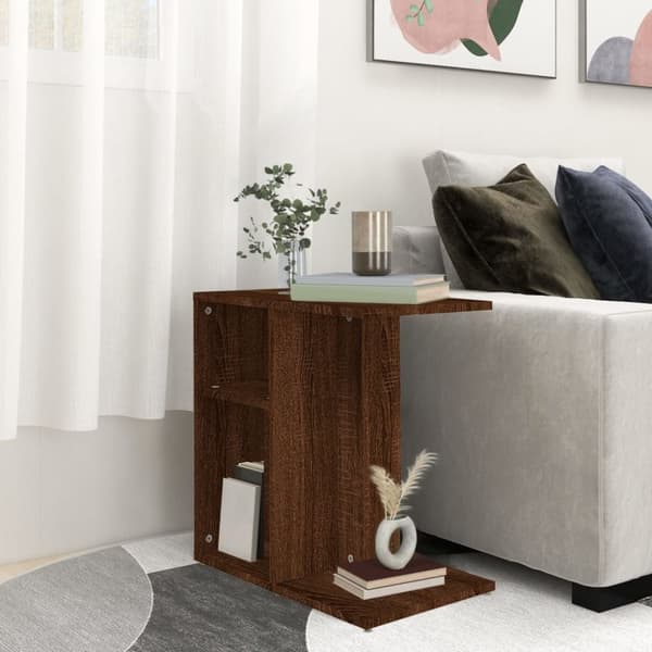 vidaXL sidebord 50x30x50 cm konstrueret træ brun egetræ -  Sideborde