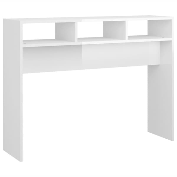 vidaXL Konsolipöytä korkeakiilto valkoinen 105x30x80 cm tekninen puu -  Apupöydät