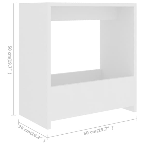 vidaXL sidebord 50x26x50 cm konstrueret træ hvid -  Sideborde