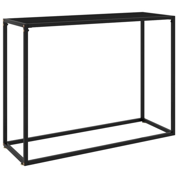 vidaXL konsolbord 100x35x75 cm hærdet glas sort - Sideborde