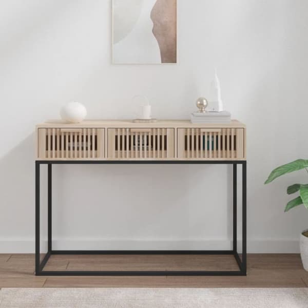 vidaXL konsolbord 105x30x75 cm konstrueret træ og jern -  Sideborde