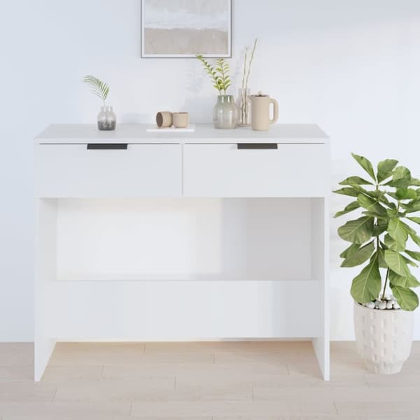 vidaXL konsolbord 90x36x75 cm konstrueret træ hvid - Sideborde