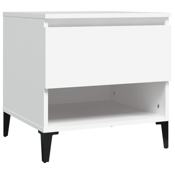 vidaXL Sivupöydät 2 kpl valkoinen 50x46x50 cm tekninen puu -  Apupöydät