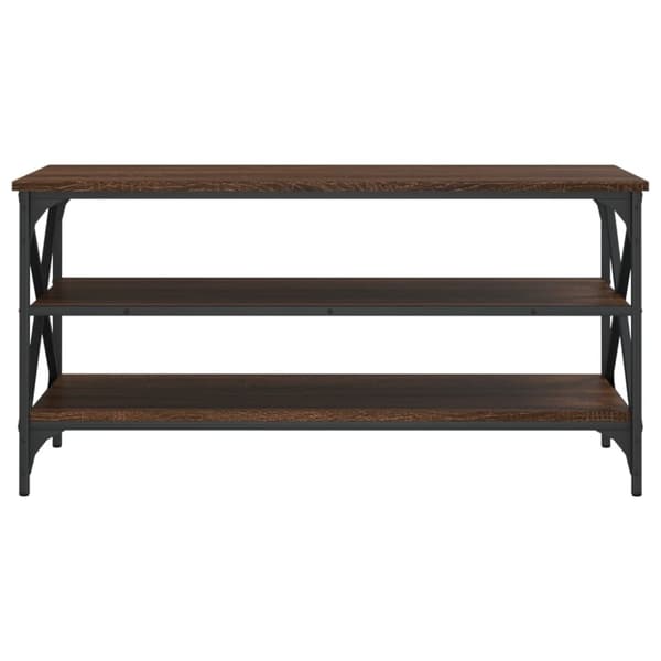 vidaXL Tv-bänk brun ek 100x40x50 cm konstruerat trä - Avlastningsbord