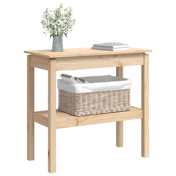 vidaXL konsolbord 80x40x75 cm massivt fyrretræ -  Sideborde