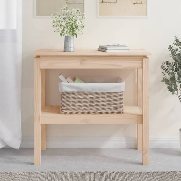 vidaXL konsolbord 80x40x75 cm massivt fyrretræ -  Sideborde