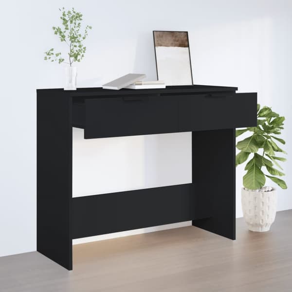 vidaXL Konsolipöytä musta 90x36x75 cm tekninen puu -  Apupöydät