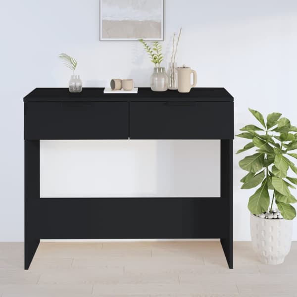 vidaXL konsolbord 90x36x75 cm konstrueret træ sort -  Sideborde