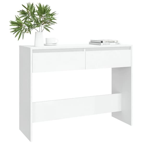 vidaXL konsolbord 100x35x76,5 cm konstrueret træ hvid - Sideborde