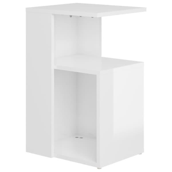 vidaXL sidebord 36x30x56 cm konstrueret træ hvid højglans -  Sideborde