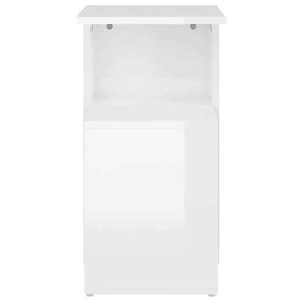 vidaXL sidebord 36x30x56 cm konstrueret træ hvid højglans - Sideborde