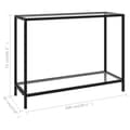 Miniatyrbillede 7 af 8: vidaXL konsolbord 100x35x75 cm hærdet glas transparent -  Sideborde