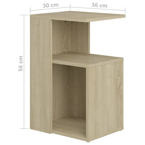 vidaXL sidebord 36x30x56 cm konstrueret træ sonoma eg -  Sideborde