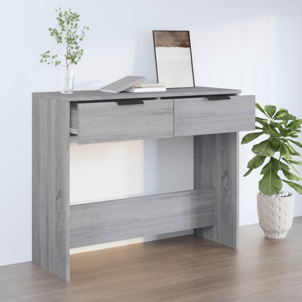 vidaXL sofabord 90x36x75 cm konstrueret træ grå sonoma-eg - Sideborde