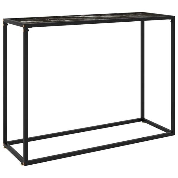 vidaXL konsolbord 100x35x75 cm hærdet glas sort -  Sideborde