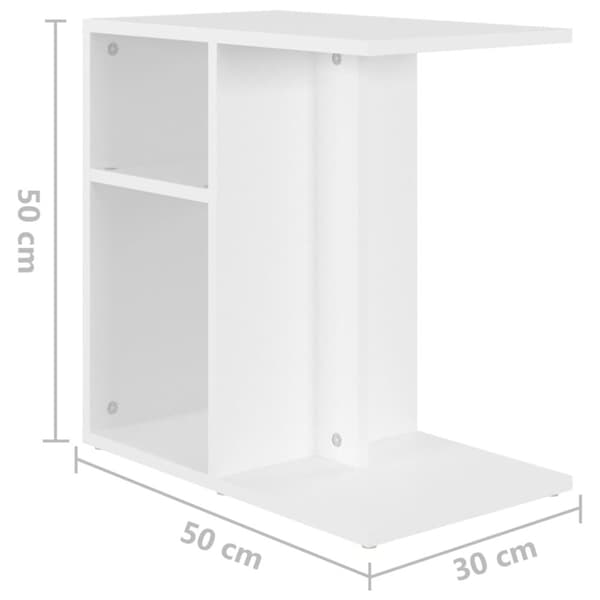 vidaXL sidebord 50x30x50 cm konstrueret træ hvid -  Sideborde