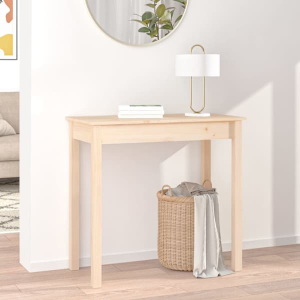 vidaXL konsolbord 80x40x75 cm massivt fyrretræ -  Sideborde