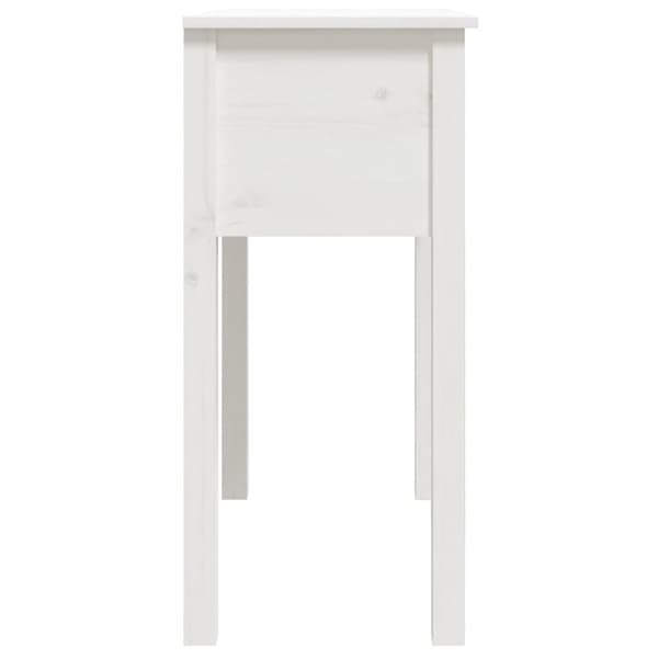 vidaXL konsolbord 70x35x75 cm massivt fyrretræ hvid -  Sideborde