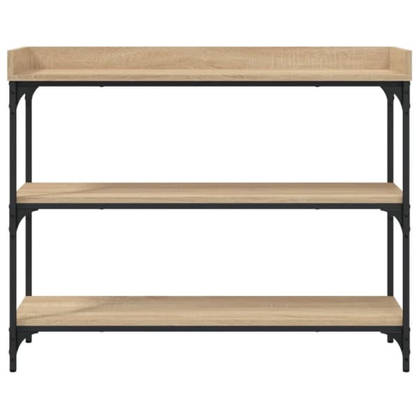 vidaXL Konsolipöytä hyllyillä Sonoma-tammi 100x30x80 cm -  Apupöydät