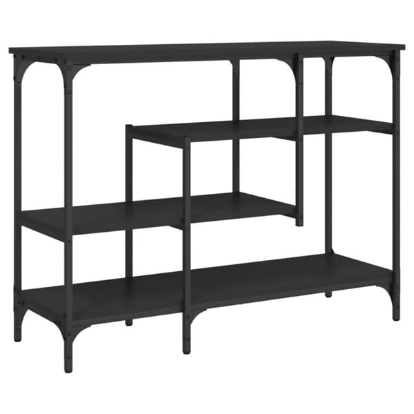 vidaXL Konsolipöytä hyllyillä musta 100x35x75 cm -  Apupöydät