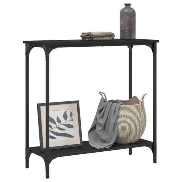 vidaXL konsolbord 75x30,5x75 cm konstrueret træ sort -  Sideborde
