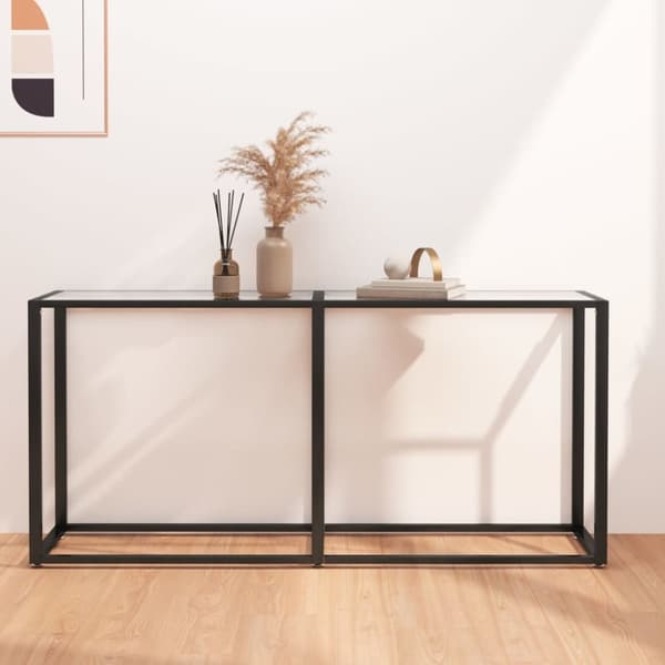 vidaXL Konsolipöytä läpinäkyvä 160x35x75,5 cm karkaistu lasi -  Apupöydät