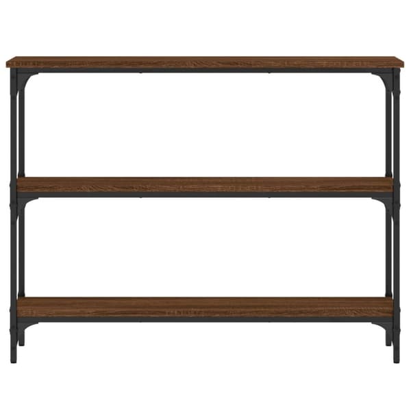 vidaXL Avlastningsbord brun ek 100x22,5x75 cm konstruerat trä - Avlastningsbord
