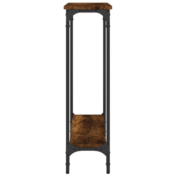 vidaXL Konsolipöytä savutammi 75x22,5x75 cm tekninen puu -  Apupöydät