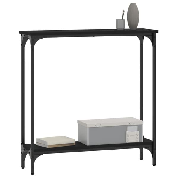 vidaXL konsolbord 75x22,5x75 cm konstrueret træ sort -  Sideborde
