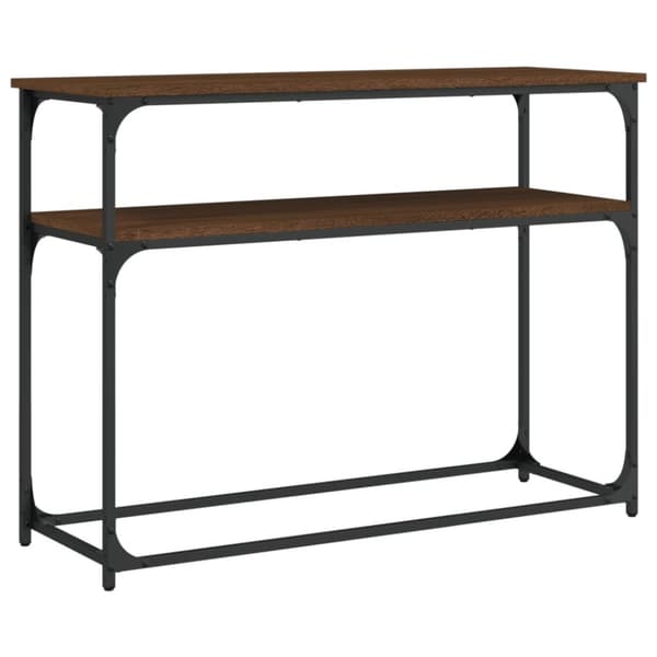 vidaXL Avlastningsbord brun ek 100x35,5x75 cm konstruerat trä -  Avlastningsbord