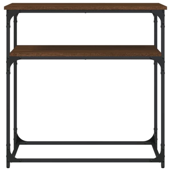 vidaXL konsolbord 75x35,5x75 cm konstrueret træ brun egetræsfarve - Sideborde